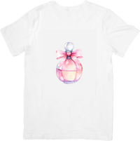 Thumbnail for Pink Perfume Bottle T-Shirt | Watercolor Glam Fragrance Graphic Tee | Feminine Beauty Gift