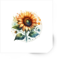 Thumbnail for Watercolor Sunflower Sticker | Bright Floral Vinyl Decal | Botanical Nature Gift