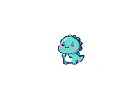 Thumbnail for Kawaii Dinosaur Throw Pillow | Cute Green Dino Decorative Pillow | Kids Room Nursery Gift