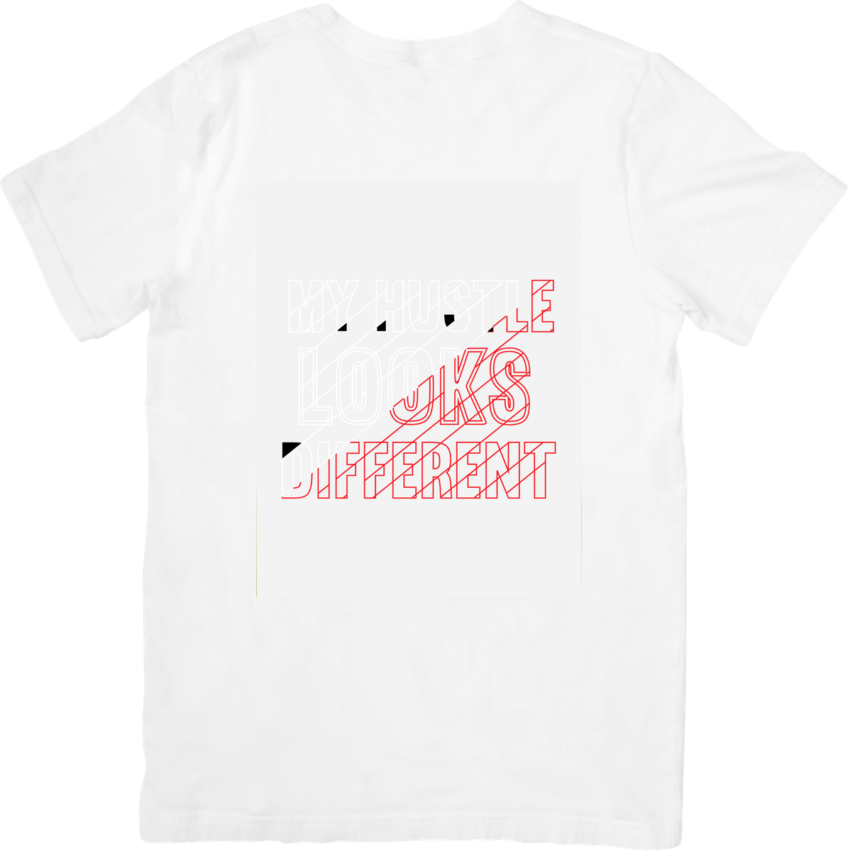 My Hustle Looks Different T-Shirt | Bold Outline Typography Graphic Tee | Entrepreneur Gift
