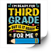 Thumbnail for I'm Ready For Third Grade Sticker | Back To School Quote Vinyl Decal | Funny Student Gift