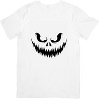 Thumbnail for Scary Pumpkin Face T-Shirt | Spooky Jack-O-Lantern Graphic Tee | Halloween Costume Gift
