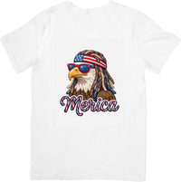 Thumbnail for 'Merica Mullet Eagle T-Shirt | Funny Patriotic American Flag Graphic Tee | 4th Of July