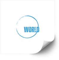 Thumbnail for World Circle Globe Sticker | Y2K Minimalist Blue Globe Vinyl Decal