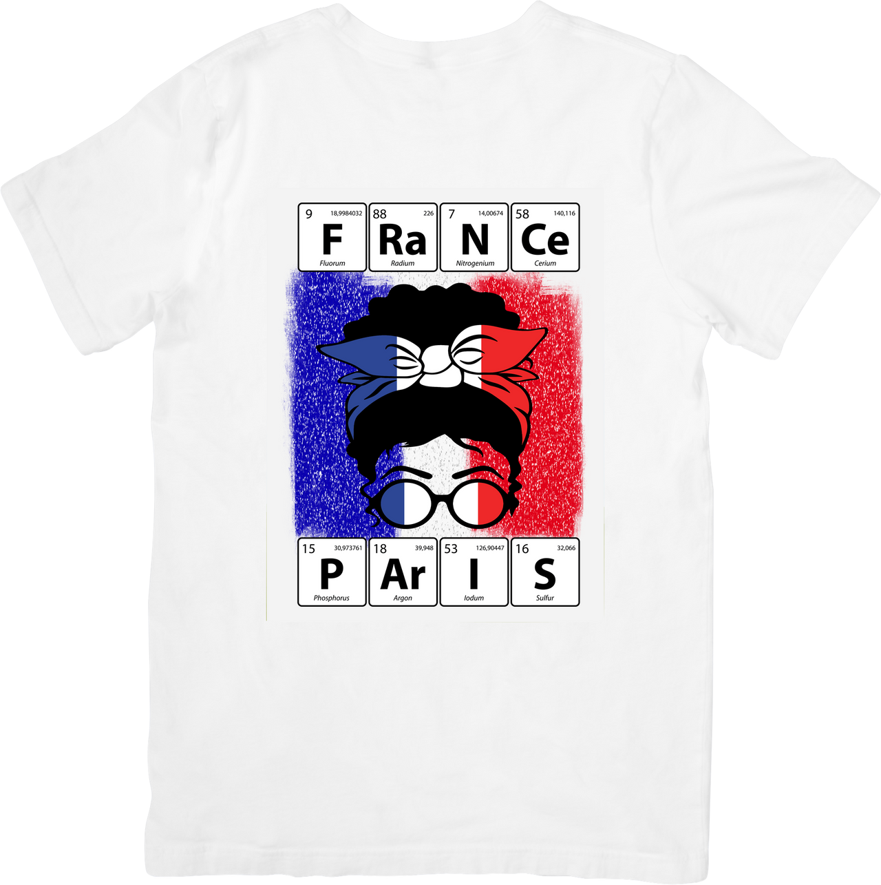 France Paris Periodic Table T-Shirt | Cute Cat Beret Graphic Tee | Travel Gift