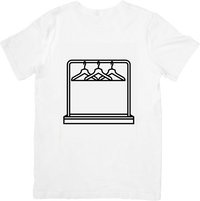 Thumbnail for Closet Hangers Line Art T-Shirt | Minimalist Wardrobe Graphic Tee | Fashion Lover Gift