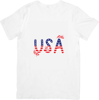 Thumbnail for USA Patriotic Fireworks T-Shirt | American Flag Letters Graphic Tee | 4th Of July Gift