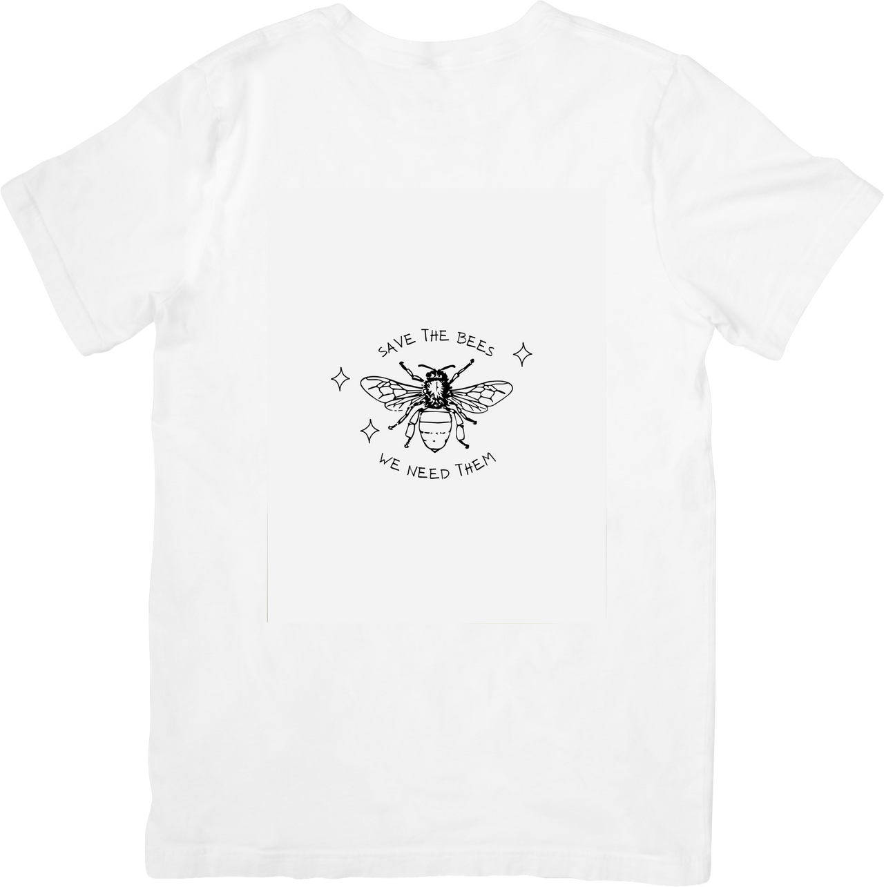 Save The Bees T-Shirt | Y2K Eco Bee Line Art Graphic Tee | Nature Lover Gift