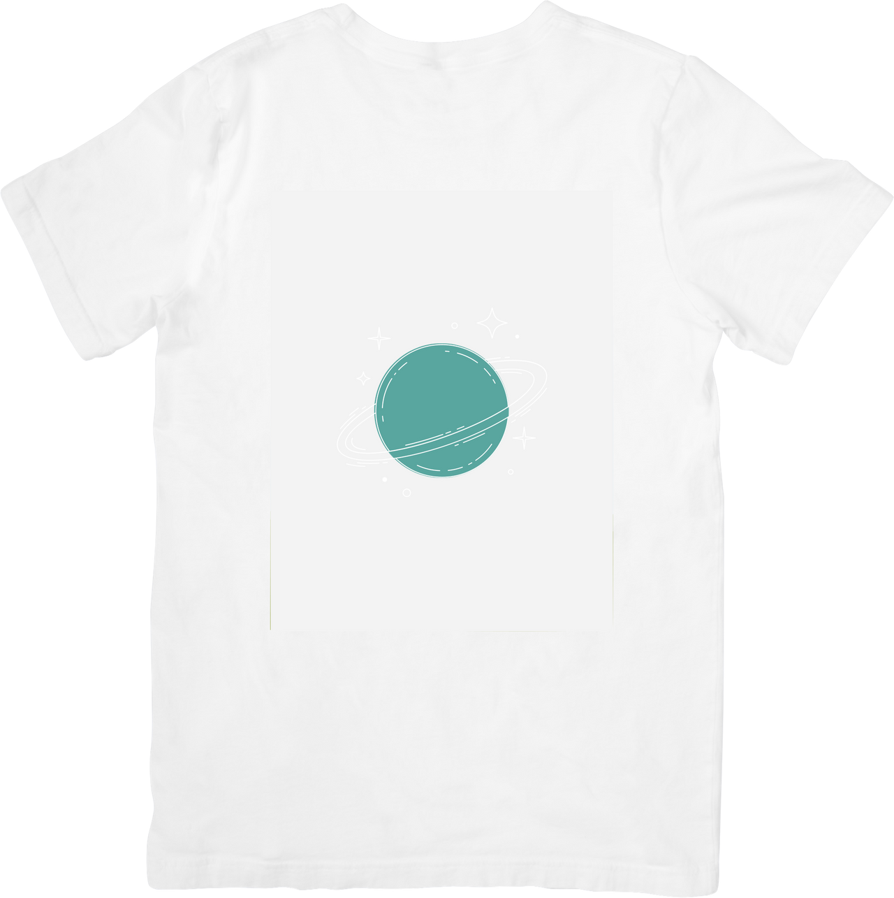Planet Circle T-Shirt | Y2K Minimalist Boho Space Graphic Tee | Cosmic Dreamer Gift