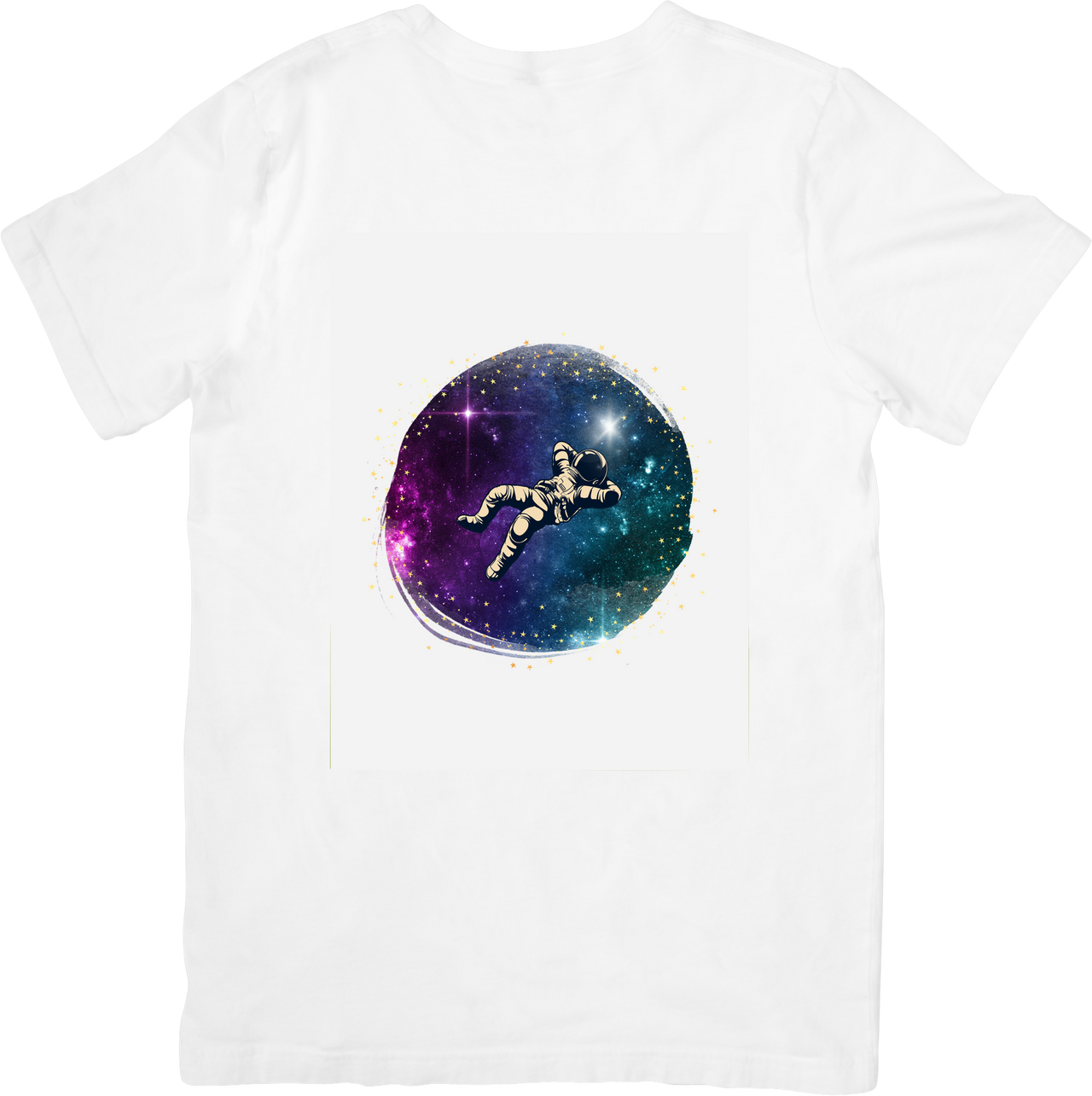 Astronaut Galaxy Circle T-Shirt | Cosmic Space Adventure Graphic Tee | Sci-Fi Gift