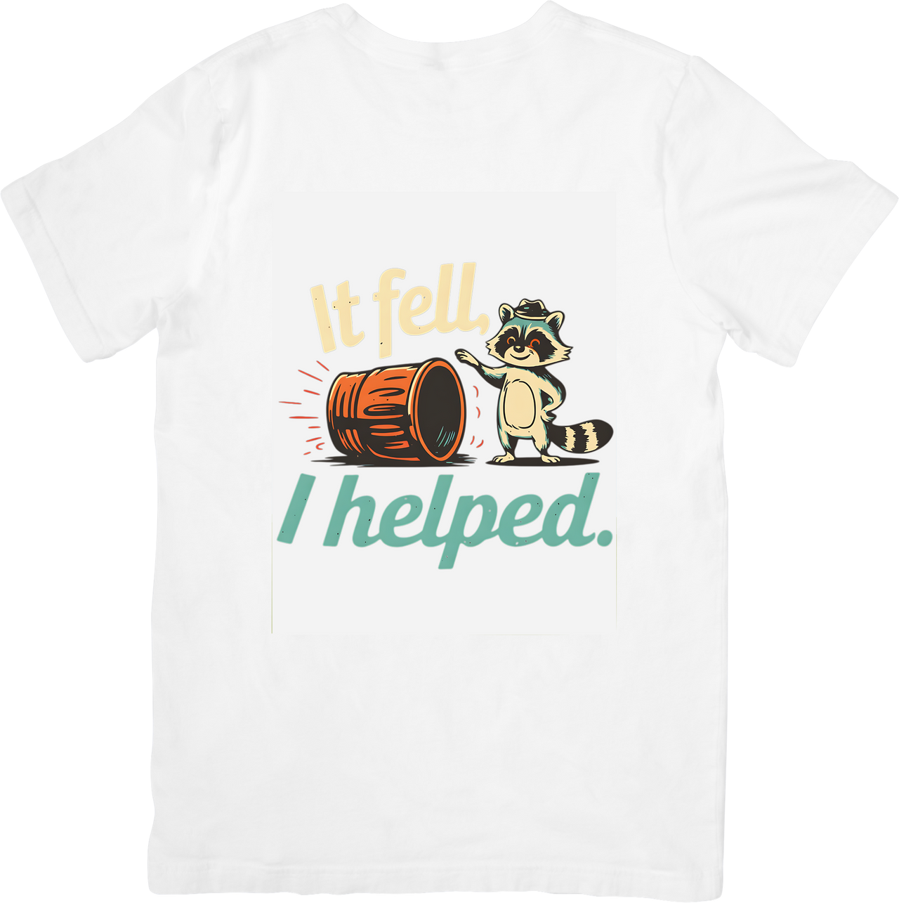It Fell I Helped Raccoon T-Shirt | Y2K Vintage Funny Animal Graphic Tee | Humor Lover Gift