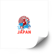 Thumbnail for Japan Koi Fish Rising Sun Sticker | Vintage Y2K Japanese Art Vinyl Decal