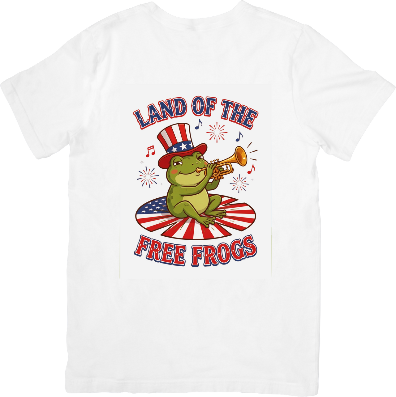 Land Of The Free Frogs T-Shirt | Funny Patriotic Uncle Sam Frog Graphic Tee | 4th Of July