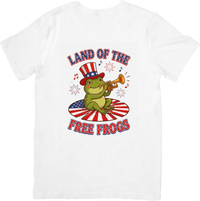 Thumbnail for Land Of The Free Frogs T-Shirt | Funny Patriotic Uncle Sam Frog Graphic Tee | 4th Of July