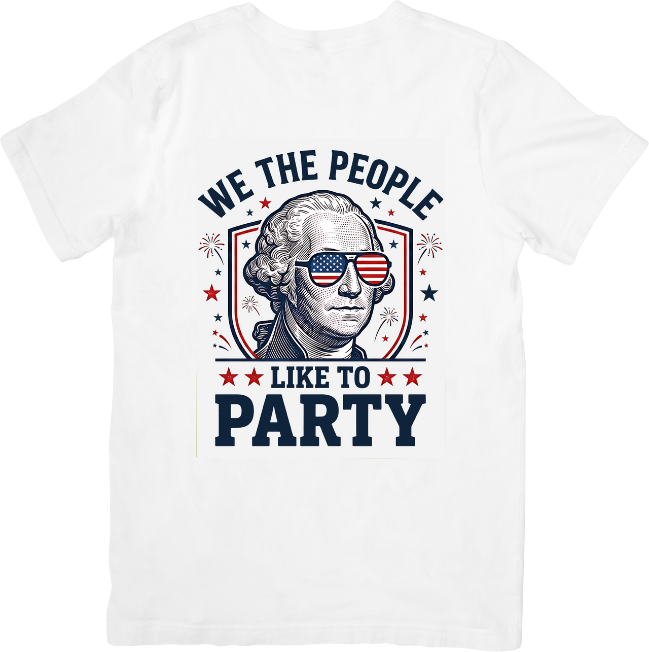 We The People Like To Party T-Shirt | Y2K Patriotic Founding Father Graphic Tee | Fourth of July Gift