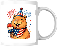 Thumbnail for Patriotic Capybara Mug | Cute 4th Of July Popsicle Coffee Mug | American Pride Gift