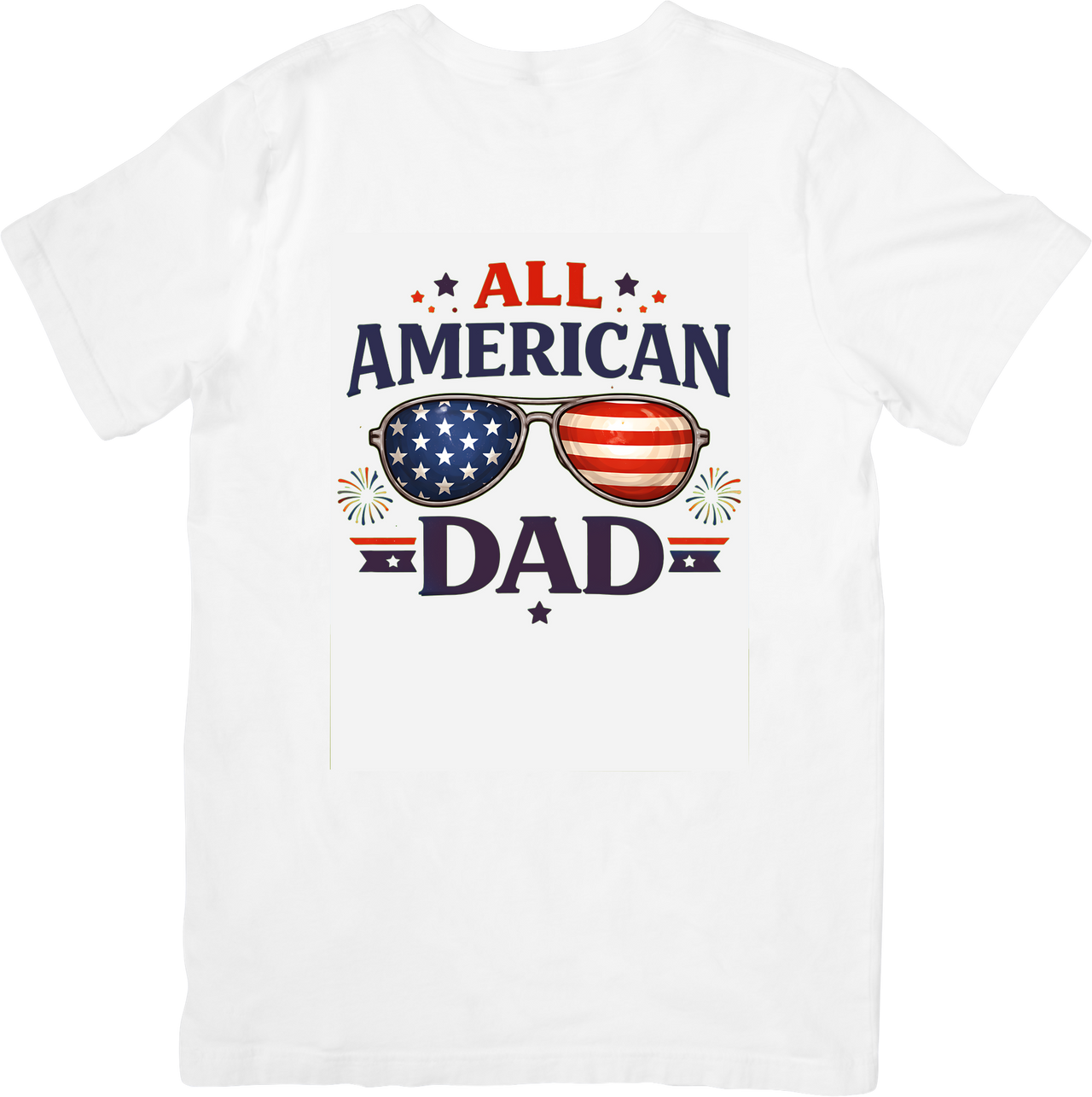 All American Dad T-Shirt | Patriotic Y2K Fourth of July Graphic Tee | Fathers Day Gift