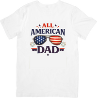 Thumbnail for All American Dad T-Shirt | Patriotic Y2K Fourth of July Graphic Tee | Fathers Day Gift