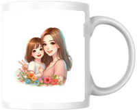 Thumbnail for Mother And Daughter Floral Mug | Sweet Mom Hug Coffee Mug | Mother's Day Gift