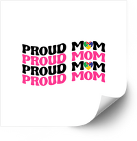 Thumbnail for Proud Mom Autism Awareness Sticker | Bold Colorful Acceptance Vinyl Decal