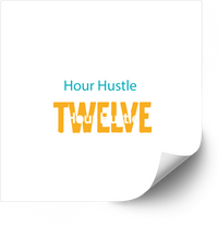 Thumbnail for Twelve Hour Hustle Minimalist Sticker | Modern Motivational Vinyl Decal