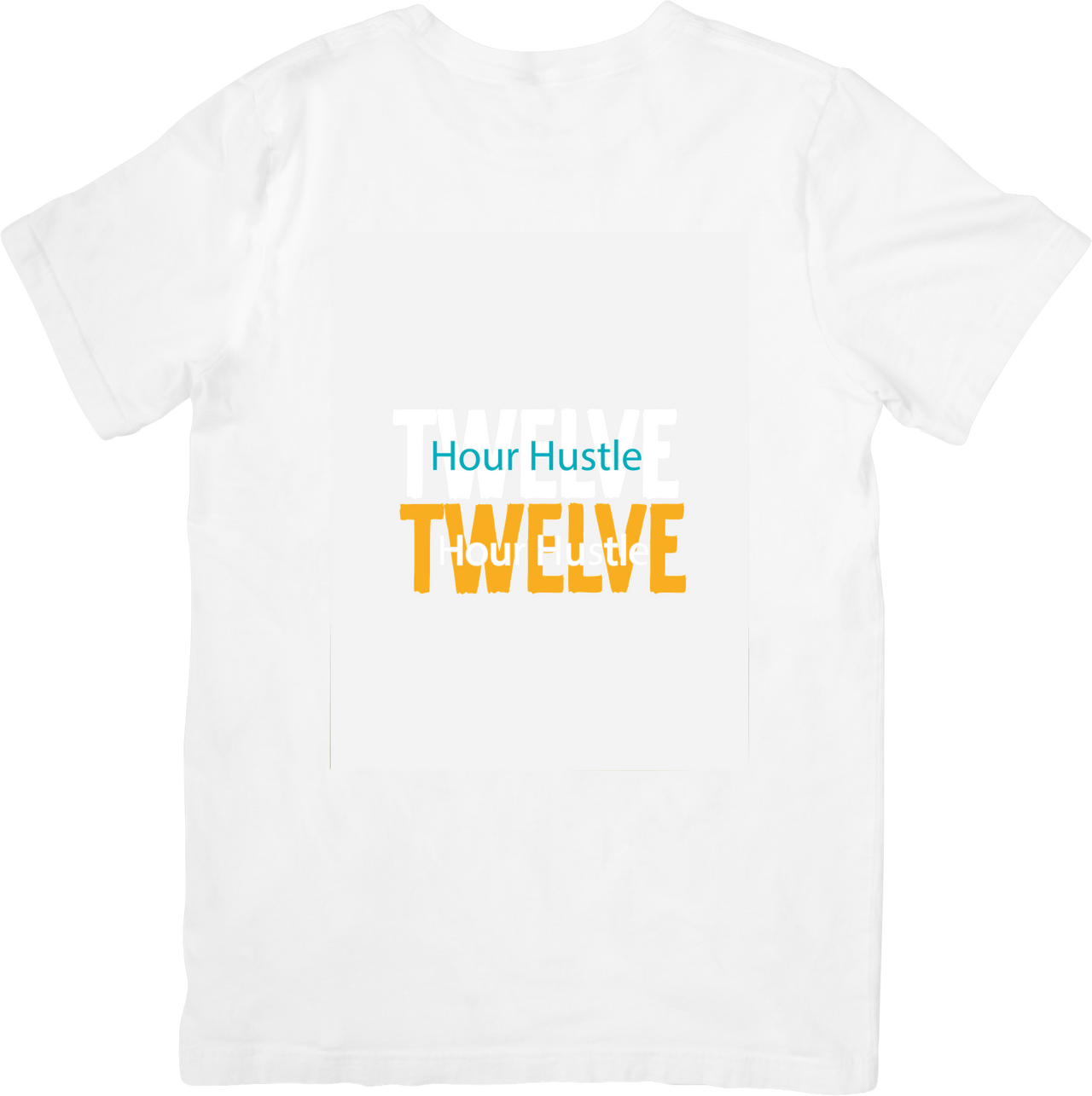 Twelve Hour Hustle T-Shirt | Y2K Bold Motivational Streetwear Graphic Tee | Grind Gift