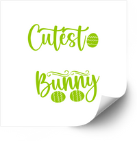 Thumbnail for Easter Bunny Floral Sticker | Y2K Cute Holiday Spring Vinyl Decal
