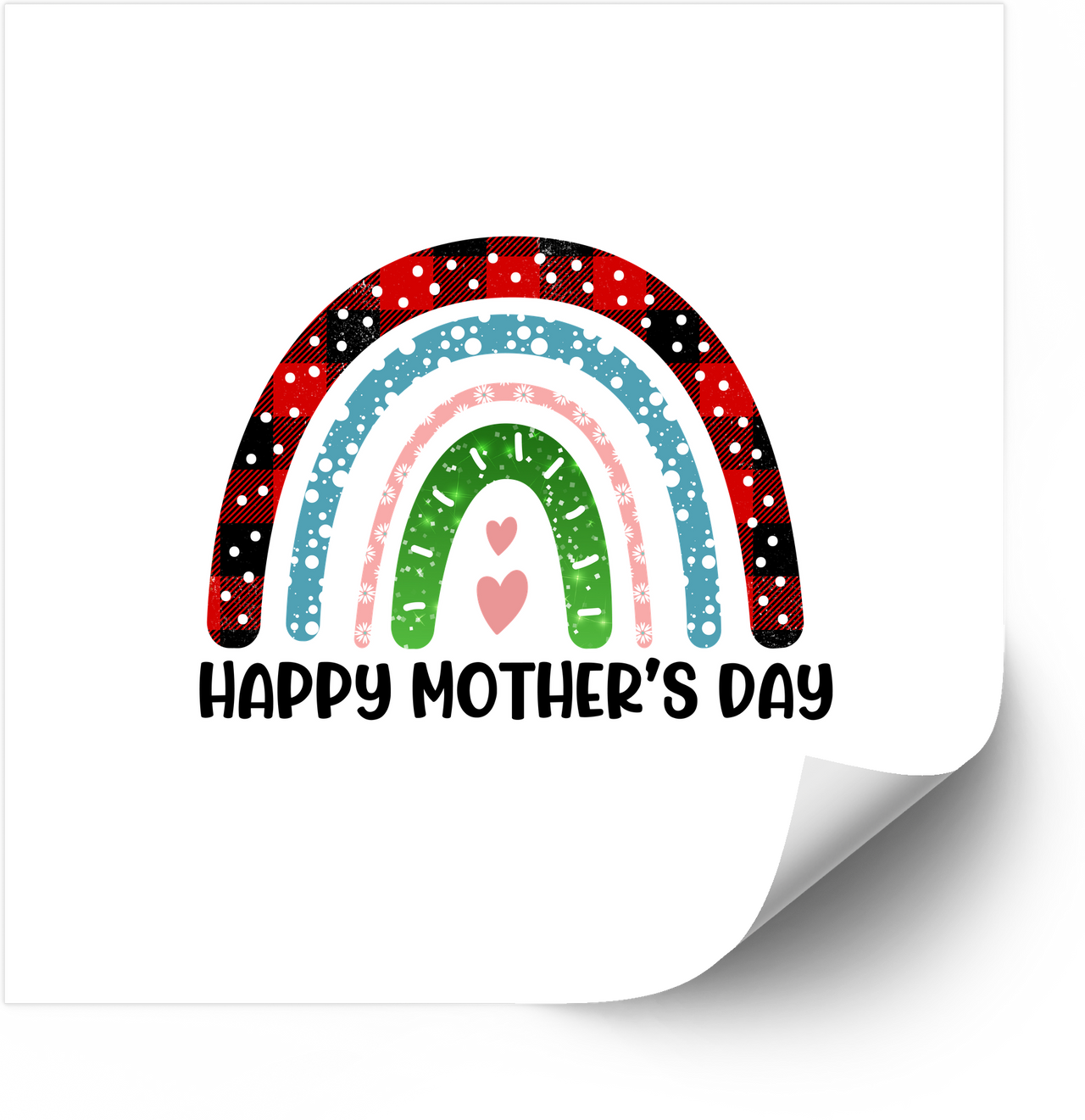 Happy Mothers Day Rainbow Sticker | Boho Y2K Colorful Mom Holiday Vinyl Decal
