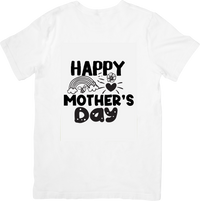Thumbnail for Happy Mother's Day Rainbow Flower T-Shirt | Cute Hand-Drawn Graphic Tee | Mom Gift