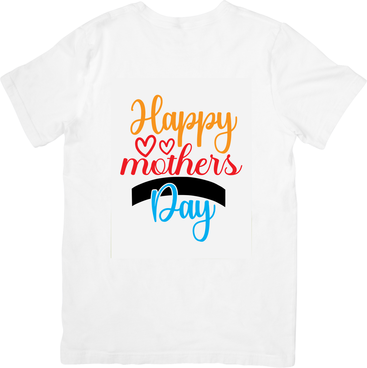 Happy Mothers Day T-Shirt | Y2K Colorful Heart Script Graphic Tee | Mom Appreciation Gift