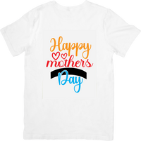 Thumbnail for Happy Mothers Day T-Shirt | Y2K Colorful Heart Script Graphic Tee | Mom Appreciation Gift