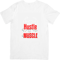 Thumbnail for Hustle Muscle Arms Christmas Lights T-Shirt | Motivational Strong Graphic Tee
