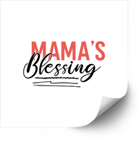 Thumbnail for Mama's Blessing Red Black Script Sticker | Cute Mom Quote Vinyl Decal