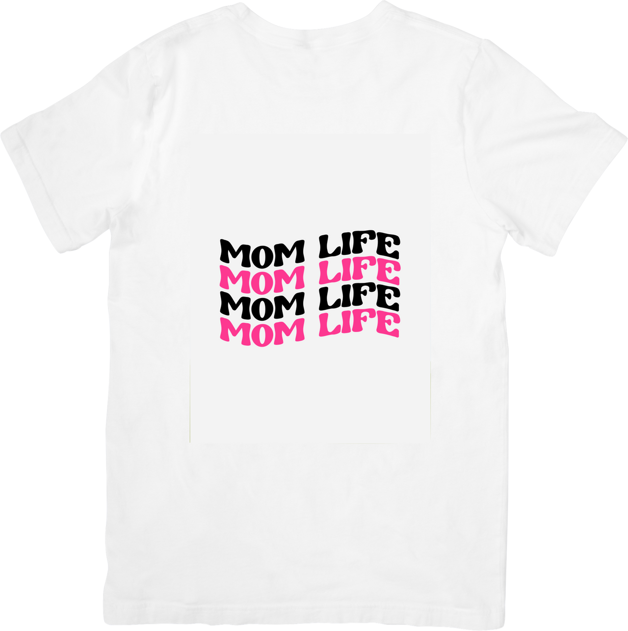 Mom Life Stacked Text T-Shirt | Y2K Retro Groovy Mom Graphic Tee | Mothers Day Gift