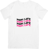 Thumbnail for Mom Life Stacked Text T-Shirt | Y2K Retro Groovy Mom Graphic Tee | Mothers Day Gift