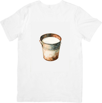 Thumbnail for Rustic Milk Bucket T-Shirt | Watercolor Farmhouse Graphic Tee | Country Farm Lover Gift