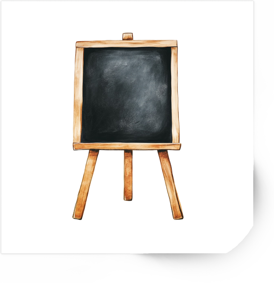Watercolor Chalkboard Easel Sticker | Cute Blank Slate Vinyl Decal | Teacher Classroom Gift