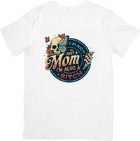 Thumbnail for Baddie Mom Skull Butterfly T-Shirt | Y2K Retro Funny Mom Graphic Tee | Mothers Day Gift